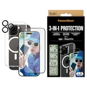 Etui i futerały do telefonów - PanzerGlass Bundle 3in1 iPhone 16 Pro 6.3" D3O Hardcase + Screen Protector UWF+ Lens B1292+2862+1284 - miniaturka - grafika 1