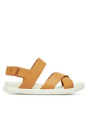 Sandały damskie - ECCO Sandały Samara 22010302021 Brązowy - miniaturka - grafika 1