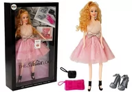 Lalki dla dziewczynek - Import LEANToys Lalka Modelka Jasnowłosa 28 cm Torebka Szpilki - miniaturka - grafika 1