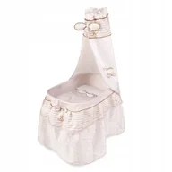 Akcesoria dla lalek - DeCuevas 51078 Łóżeczko dla lalek z baldachimem i kołdrą Verona 202 - miniaturka - grafika 1