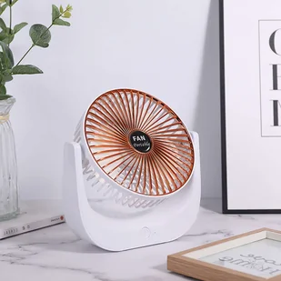 Wentylator FAN Wiatrak biurkowy Wentylator bezprzewodowy Biały - Wentylatory - miniaturka - grafika 3