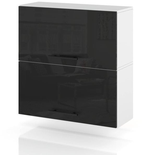 Szafka Kuchenna Wisząca Klapowa Modułowa 80cm Spremium Czarny Połysk