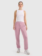 Spodnie damskie - Spodnie dresowe joggery damskie 4F 4FRAW25TTROF1613-56S Różowy XS - miniaturka - grafika 1