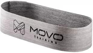 Materiałowa guma Mini Band o mocnym oporze - szara pętla oporowa do ćwiczeń wzmacniających, mobilizacji stawów i aktywacji mięśni (MOVO  MINI HARD) - Gumy, taśmy, ekspandery - miniaturka - grafika 1