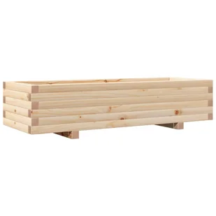 vidaXL Donica ogrodowa, 110x40x26,5 cm, lite drewno sosnowe - Donice - miniaturka - grafika 1