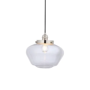 Srebrna wisząca lampa Glint z kloszem ze szkła - Lampy sufitowe - miniaturka - grafika 1