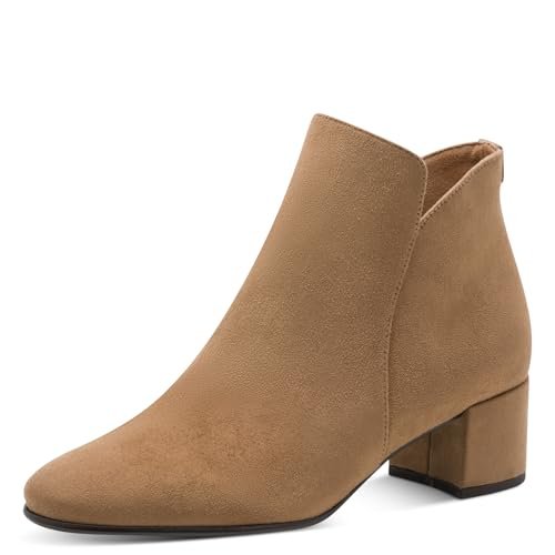 Tamaris Damskie botki na obcasie 1-25354-43, beżowe, 41 EU, beżowy, 41 EU