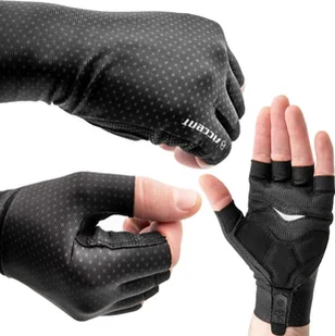 Accent Rękawiczki z krótkimi palcami Accent Shot, czarne, XXL - Rękawiczki rowerowe - miniaturka - grafika 1