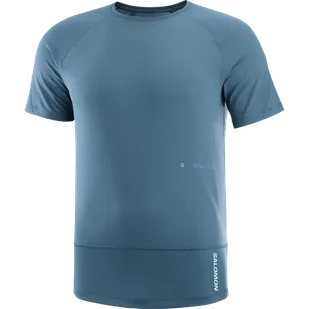 KOSZULA SALOMON CROSS RUN SS TEE GFX M C21955 - Koszulki sportowe męskie - miniaturka - grafika 1
