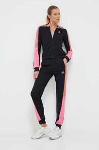 adidas dres damski kolor czarny - Dresy damskie - miniaturka - grafika 1