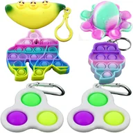 Zabawki sensoryczne - 6X POP IT POPIT FIDGET PUSH BUBBLE SIMPLE DIMPLE - miniaturka - grafika 1