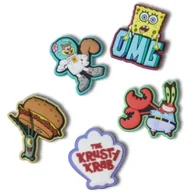 Glany damskie - Zestaw 5 przypinek Jibbitz™ Spongebob 5-Pack 10010012 (CR366-a) Crocs - miniaturka - grafika 1