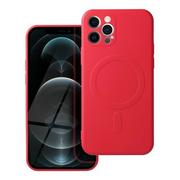 Etui i futerały do telefonów - OEM Futerał Silicone Mag Cover Do Iphone 12 Pro Czerwony - miniaturka - grafika 1