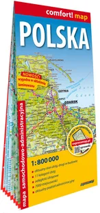 Polska. Laminowana mapa samochodowo-administracyjna 1:800 000 - Mapy i plansze edukacyjne - miniaturka - grafika 1