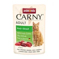 Mokra karma dla kotów - animonda Carny mokra karma dla kota dorosłego Wołowina i struś 48x85 g - miniaturka - grafika 1