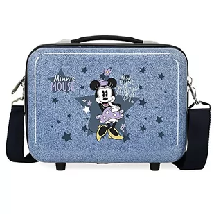 Disney Minnie Style Neceser Adaptable Obudowa na messenger Niebieski 29x21x15 cms Sztywny ABS 9,14L 0,6 kg, niebieski, Neceser, kosmetyczka z paskiem na ramię - Kosmetyczki, organizery i kuferki - miniaturka - grafika 1