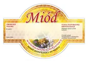 Akcesoria do hodowli zwierząt - Etykiety na Miód Wielokwiatowy (100szt) -wzór E254 - miniaturka - grafika 1