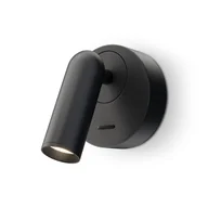 Lampy ścienne - Kinkiet ścienny Mirax czarny LED 3W 3000K 250lm wym: 7 x 6,3 x 8,5 cm metal IP20 Maytoni - miniaturka - grafika 1