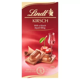 Lindt Czekolada mleczna z płynnym nadzieniem z likierem Kirsch 100 g - Czekolada - miniaturka - grafika 1