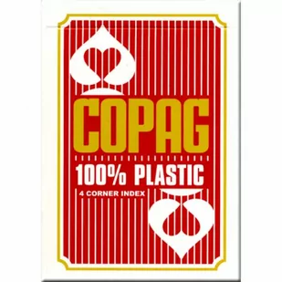 Karty Copag 100% Plastic 4x IND RED - Gry karciane - miniaturka - grafika 1