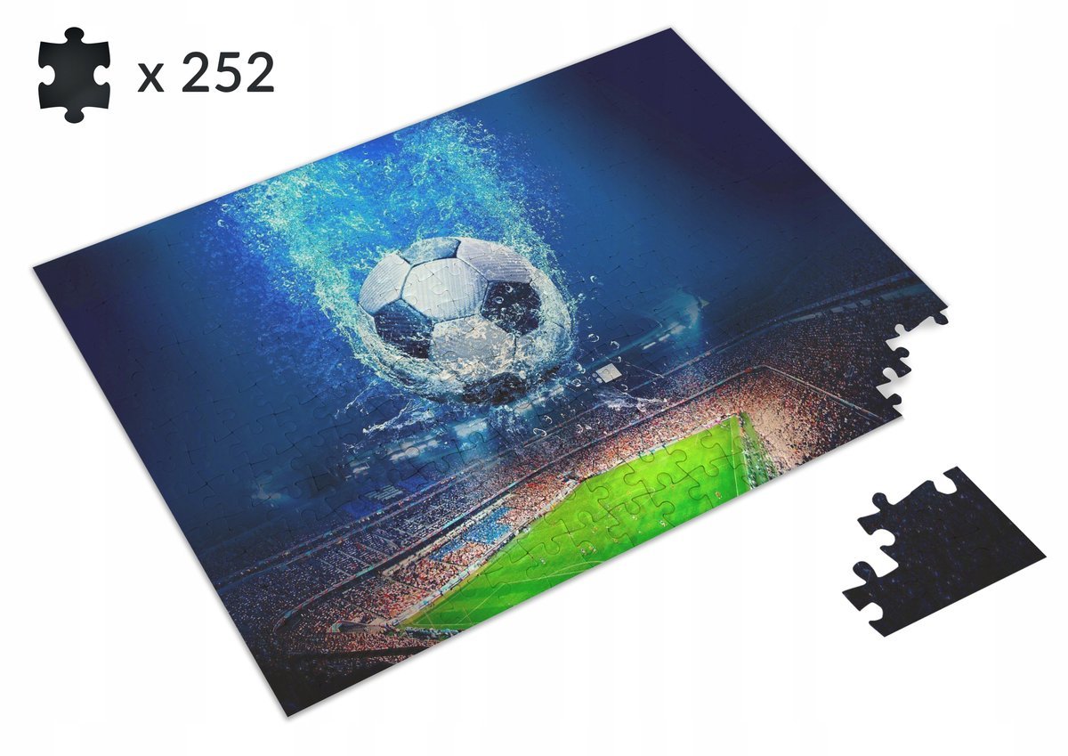 PUZZLE Piłkarskie Piłka Nożna + IMIĘ w prezencie 252 el