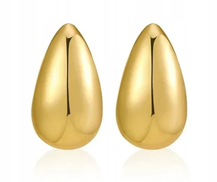 Kolczyki krople wody ze srebra 925 łezka 1,5 cm,pozłacane damskie,wkrętki - Kolczyki - miniaturka - grafika 1