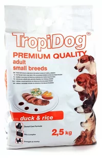 Tropidog Premium Adult Small Breeds Duck&Rice 2,5 kg - Sucha karma dla psów - miniaturka - grafika 1