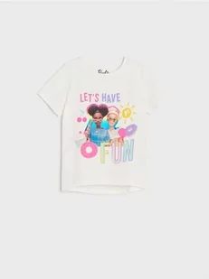 Sinsay - Koszulka Barbie - kremowy - Koszulki dla dziewczynek - miniaturka - grafika 1