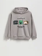 Bluzy dla chłopców - Reserved - Bluza Minecraft - ciemnoszary - miniaturka - grafika 1