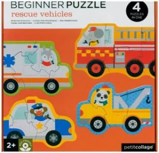 Petit Collage Petit Collage Pierwsze Puzzle Pojazdy - Puzzle - miniaturka - grafika 2