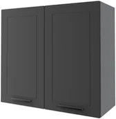 Meble kuchenne - Bergamo Szafka Wisząca W3/80 Grafit Mat - miniaturka - grafika 1