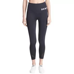 DKNY Damskie sportowe legginsy damskie, bezszwowe, z wysokim stanem, siateczkowe legginsy, czarny, XL - Legginsy - miniaturka - grafika 1