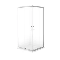 Kabiny prysznicowe - Kabina Prysznicowa Cersanit Verso 80X80 Kwadratowa Chrom Z Brodzikiem Tako S601-250 - miniaturka - grafika 1
