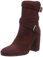 Kozaki damskie - Tommy Hilfiger SURI 1B damskie kozaki półcholewkowe, czerwony - Czerwony cynowy 933-41 EU - miniaturka - grafika 1