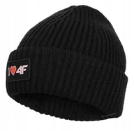 Czapki damskie - 4F GRUBA DAMSKA CZAPKA ZIMOWA 4F - miniaturka - grafika 1