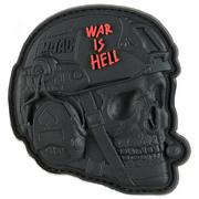 Odzież taktyczna i umundurowanie - Naszywka M-Tac War is Hell 3D PVC Black (51328002) - miniaturka - grafika 1