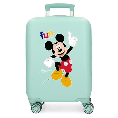 Joumma Disney Mickey Fun with Friends Walizka kabinowa niebieska 33 x 50 x 20 cm sztywny ABS zamek szyfrowy z boku 28,4 kg 2 kg 4 podwójne koła bagaż ręczny, Niebieski, walizka kabinowa