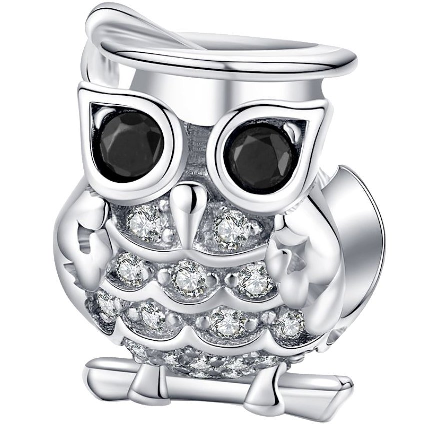 CHARMS SOWA srebro 925 koralik S925