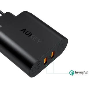 Aukey Ładowarka PA-T16 (USB; kolor czarny) - Ładowarki do telefonów - miniaturka - grafika 1