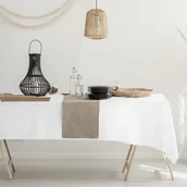 Obrusy i serwetki - Bieżnik 60x120 Plamoodporny Viva Biały - miniaturka - grafika 1