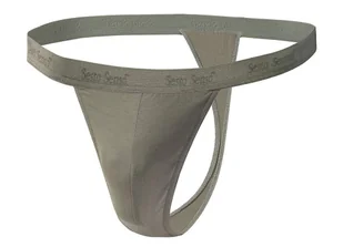 Sesto Senso, Tiger, Stringi męskie, ciemnobeżowe, rozmiar M - Majtki męskie - miniaturka - grafika 1