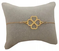 Bransoletki - ZŁOTA Bransoletka KONICZYNKA pusta CELEBRYTKA 925 - miniaturka - grafika 1