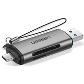 Czytniki kart pamięci - UGREEN Czytnik kart SD/microSD 50706B Szary - miniaturka - grafika 1