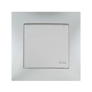 LEDart ELEKTRO - PLAST pojedyncze 2P + Z CARLA srebrny ELEKTRO - PLAST - Wyłączniki światła i elektryczne - miniaturka - grafika 1