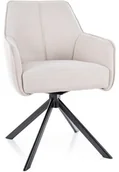 Krzesła - Krzesło obrotowe do jadalni NOTTI BREGO jasny beż SIGNAL - miniaturka - grafika 1