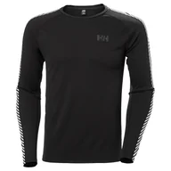 Koszulki sportowe męskie - Męska koszulka Helly Hansen Lifa Active Stripe Crew Rozmiar: L / Kolor: czarny - miniaturka - grafika 1