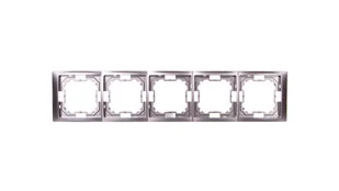 Kontakt Simon Ramka pięciokrotna SIMON BASIC stal inox - Wyłączniki światła i elektryczne - miniaturka - grafika 2