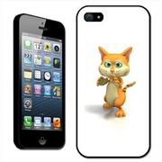 Etui i futerały do telefonów - APPLE Fancy A Snuggle Hartschale für iPhone 5 (aufsteckbar, für die Rückseite), orangefarbene Karate-Katze - miniaturka - grafika 1