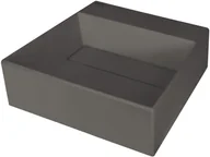 Umywalki - Deante Umywalka granitowa nablatowa Correo antracyt metalik CQR_TU4M - miniaturka - grafika 1