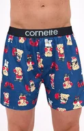 Majtki damskie - Bawełniane bokserki męskie Classic 881/02, Kolor granatowy-wzór, Rozmiar 2XL, Cornette - Primodo.com - miniaturka - grafika 1